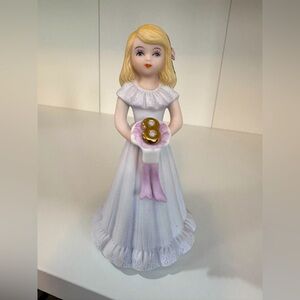 Enesco Growing Up Girls Age 8 Blonde Vintage Figurine Vintage Hallmark Decor